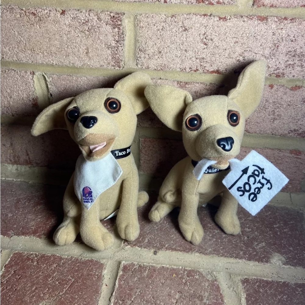 Vintage Taco Bell Chihuahua 6" Stuffed Plush Talking Dogs by Applause